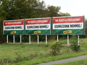 In die professionelle Werbekampagne zum EU-Referendum wurde in Ungarn viel Geld investiert.